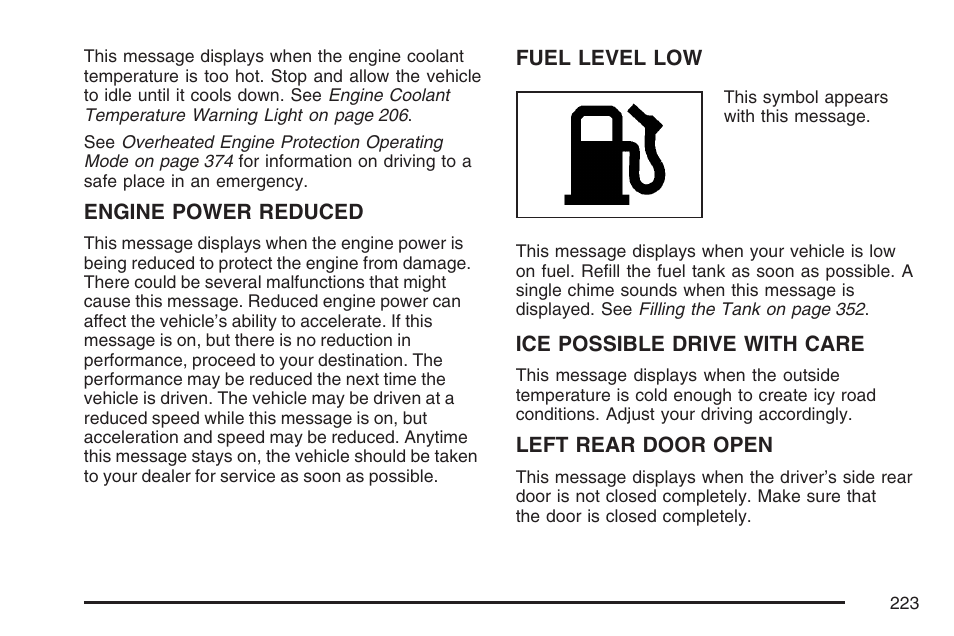 Cadillac 2007 SRX User Manual | Page 223 / 522