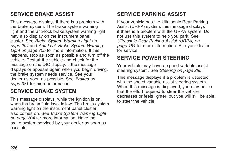 Cadillac 2007 SRX User Manual | Page 226 / 522