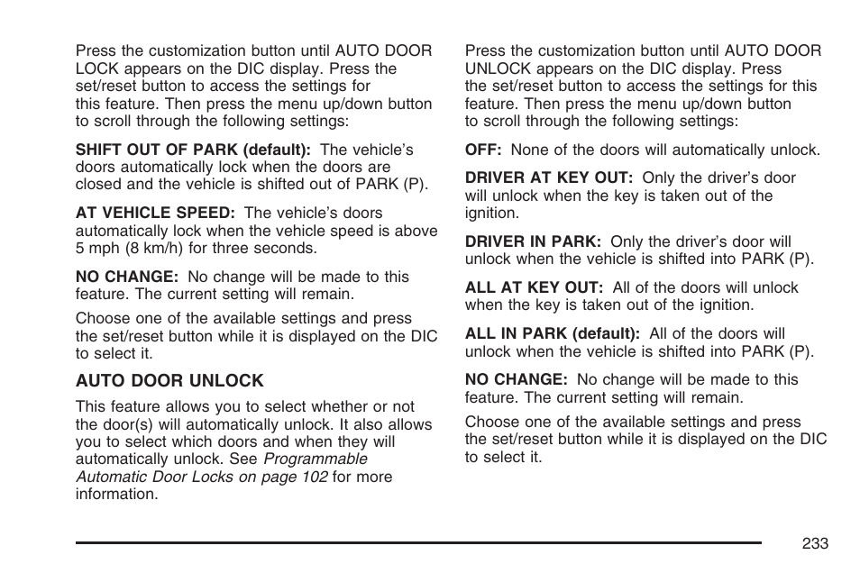 Cadillac 2007 SRX User Manual | Page 233 / 522