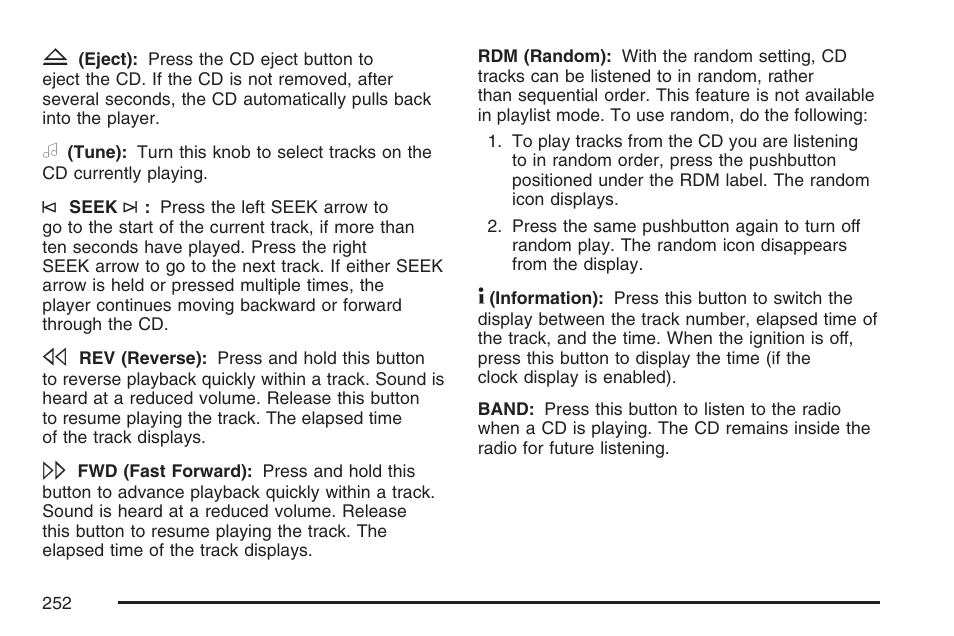 Cadillac 2007 SRX User Manual | Page 252 / 522