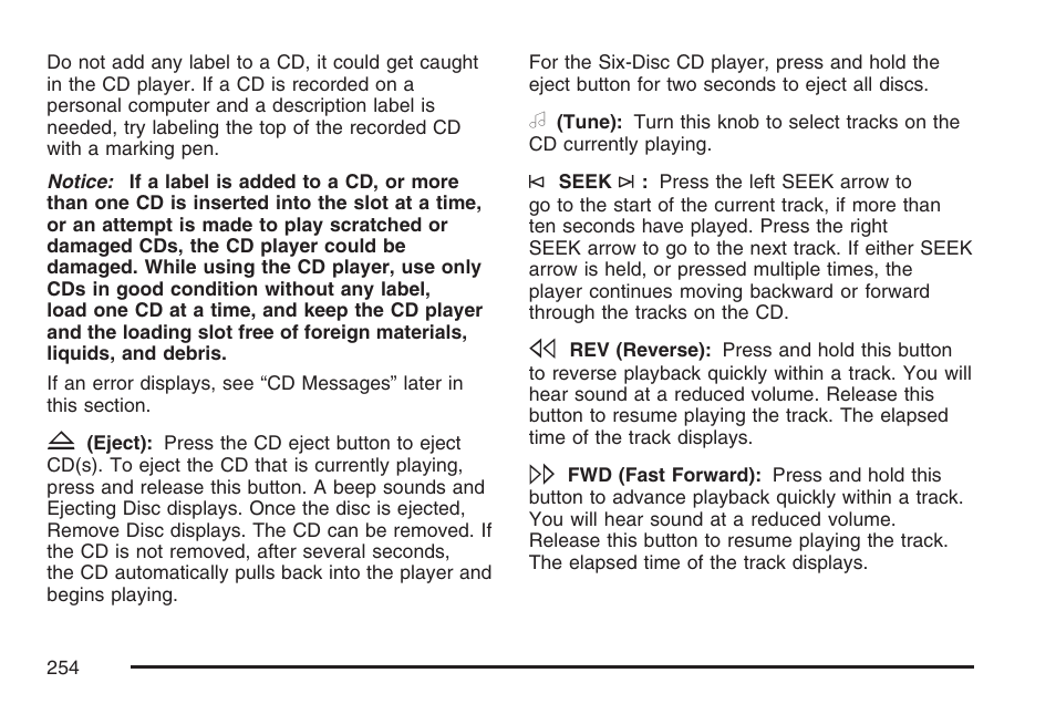 Cadillac 2007 SRX User Manual | Page 254 / 522
