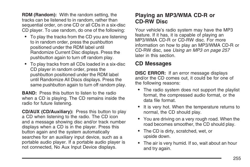 Cadillac 2007 SRX User Manual | Page 255 / 522