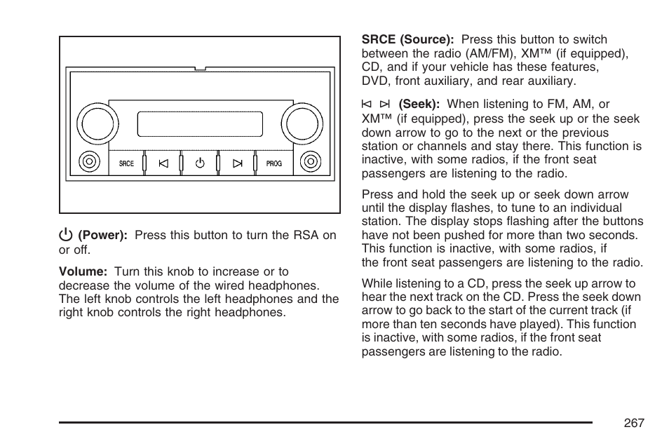 Cadillac 2007 SRX User Manual | Page 267 / 522