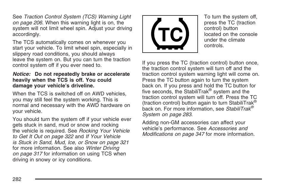 Cadillac 2007 SRX User Manual | Page 282 / 522