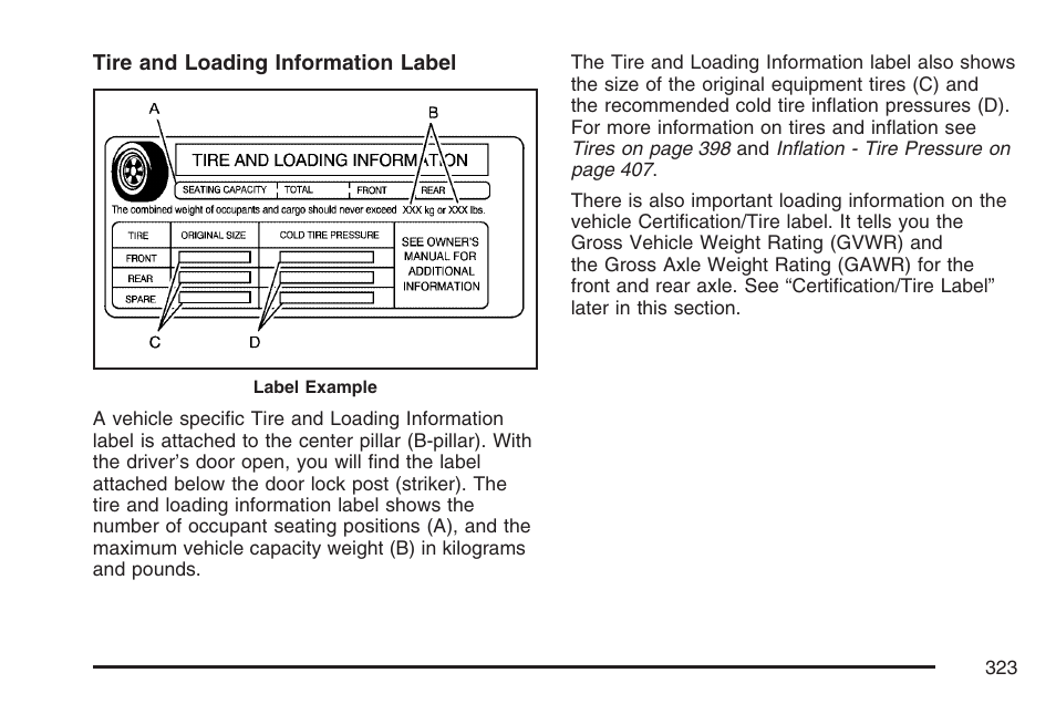 Cadillac 2007 SRX User Manual | Page 323 / 522