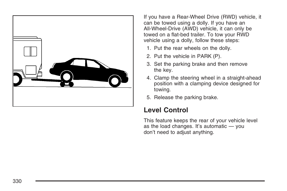 Level control | Cadillac 2007 SRX User Manual | Page 330 / 522