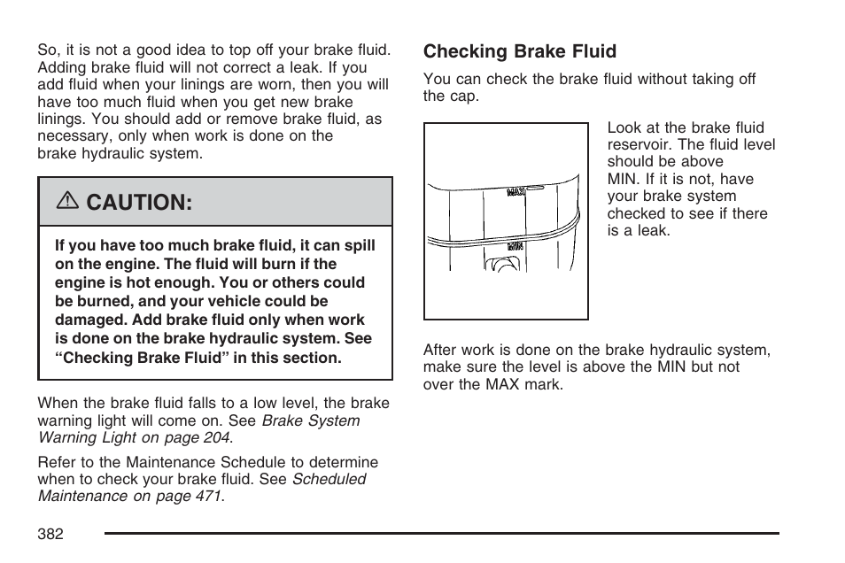 Caution | Cadillac 2007 SRX User Manual | Page 382 / 522