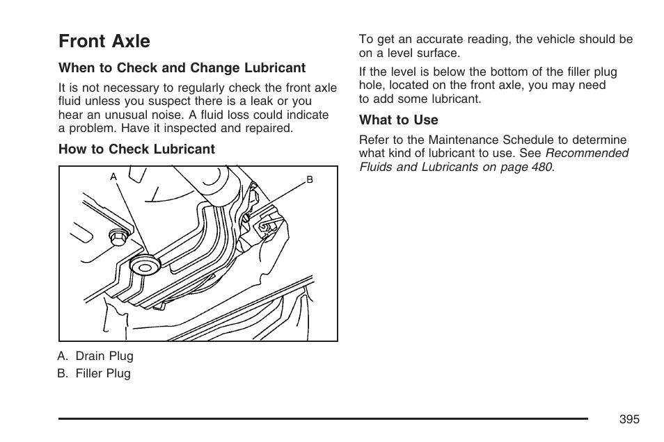 Front axle | Cadillac 2007 SRX User Manual | Page 395 / 522