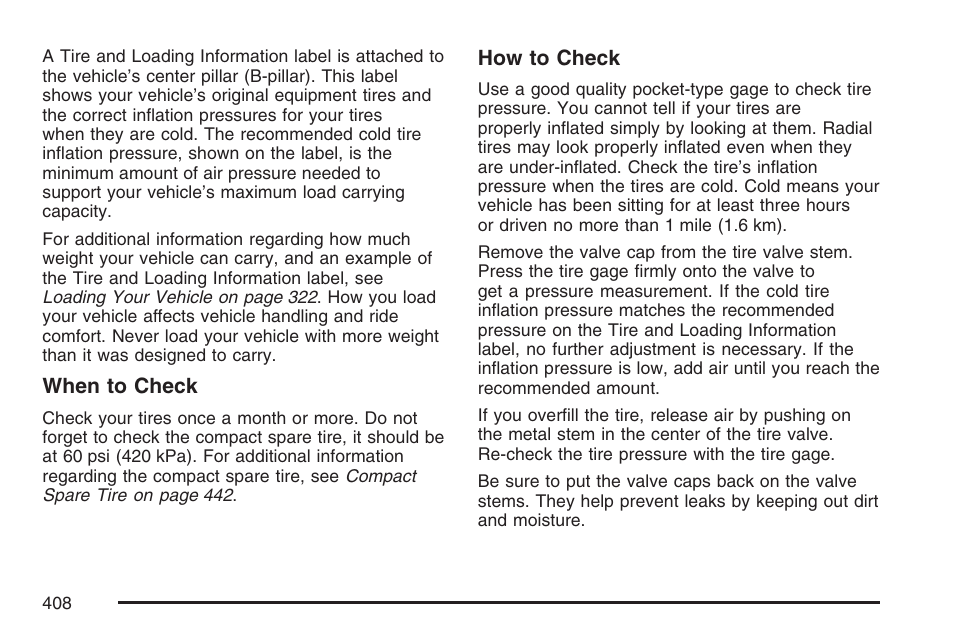 Cadillac 2007 SRX User Manual | Page 408 / 522