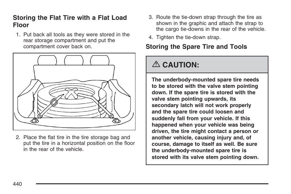 Caution | Cadillac 2007 SRX User Manual | Page 440 / 522