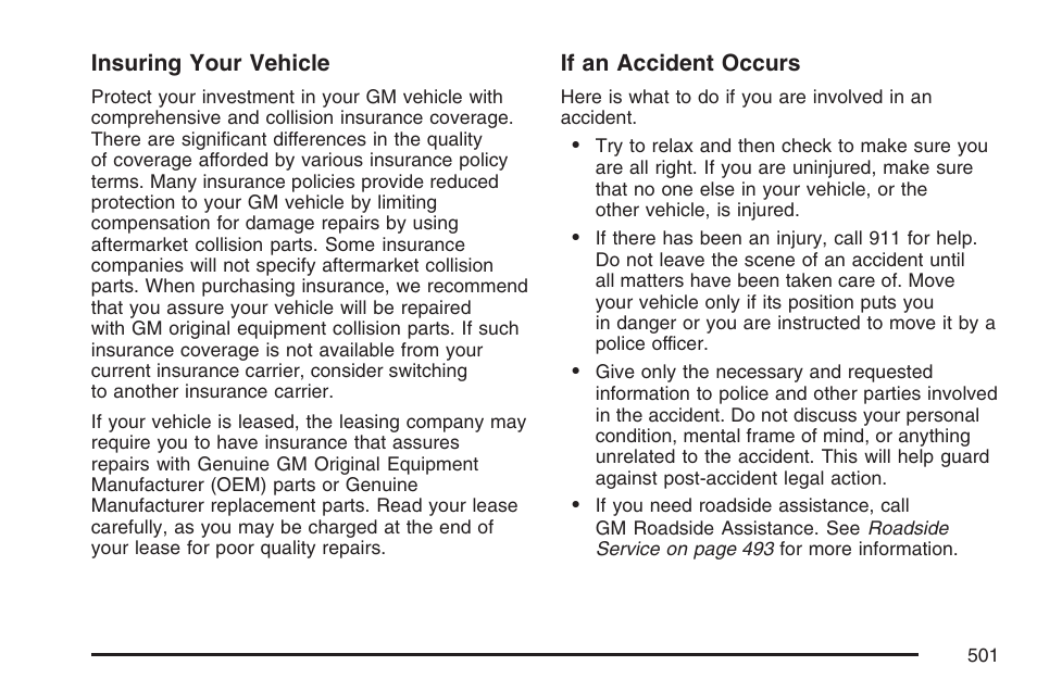 Cadillac 2007 SRX User Manual | Page 501 / 522