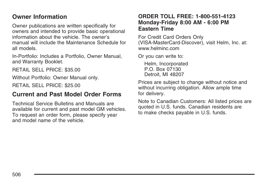 Cadillac 2007 SRX User Manual | Page 506 / 522