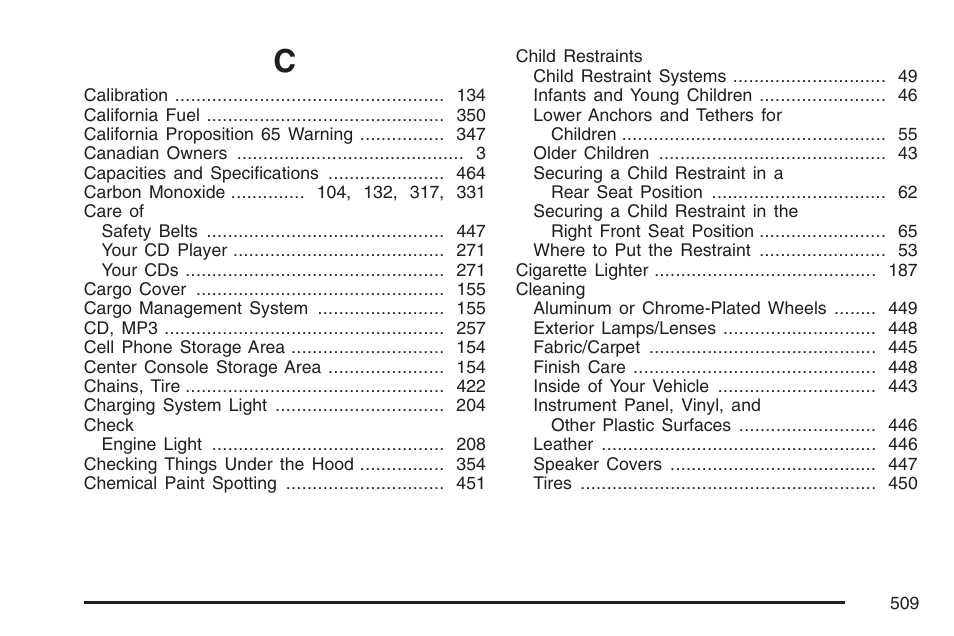 Cadillac 2007 SRX User Manual | Page 509 / 522