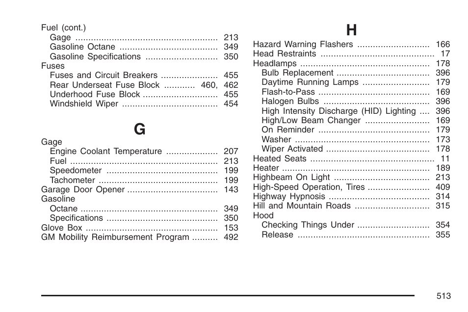 Cadillac 2007 SRX User Manual | Page 513 / 522