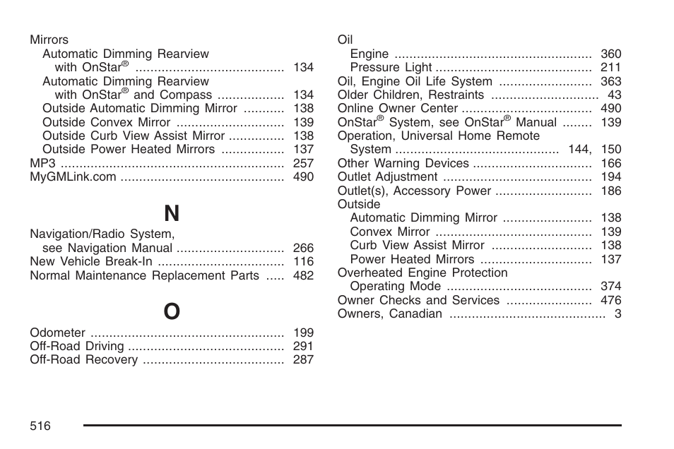 Cadillac 2007 SRX User Manual | Page 516 / 522