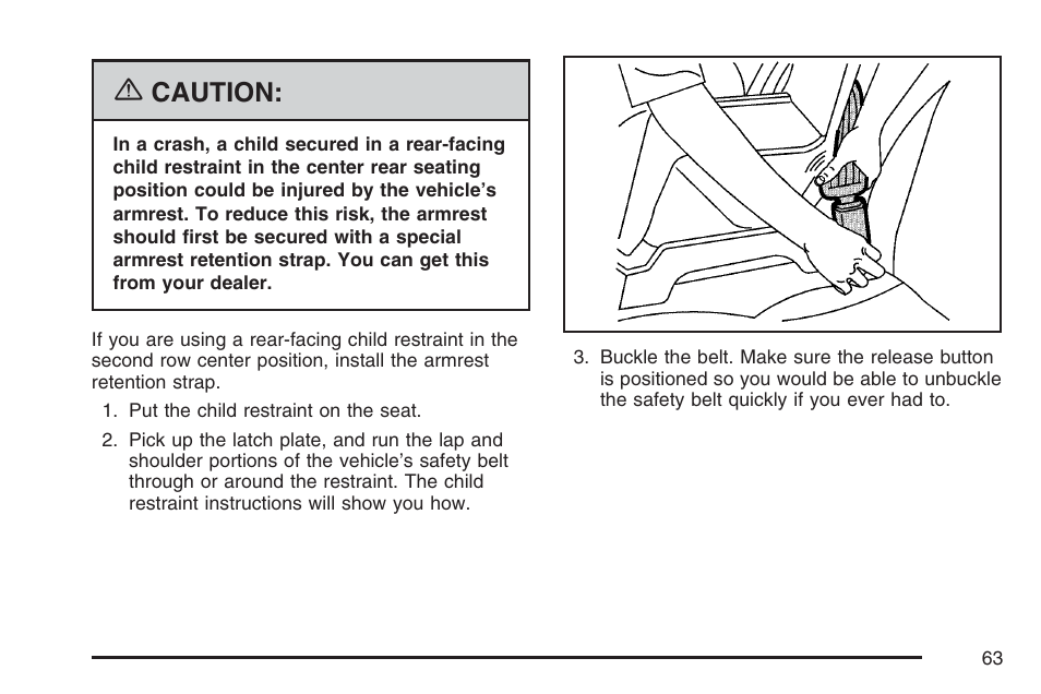 Caution | Cadillac 2007 SRX User Manual | Page 63 / 522