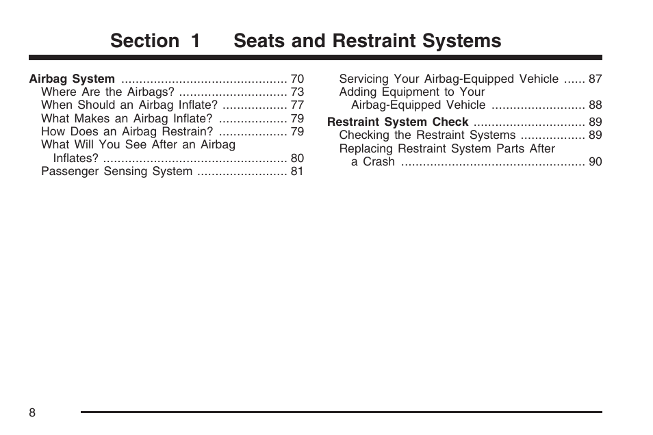 Cadillac 2007 SRX User Manual | Page 8 / 522