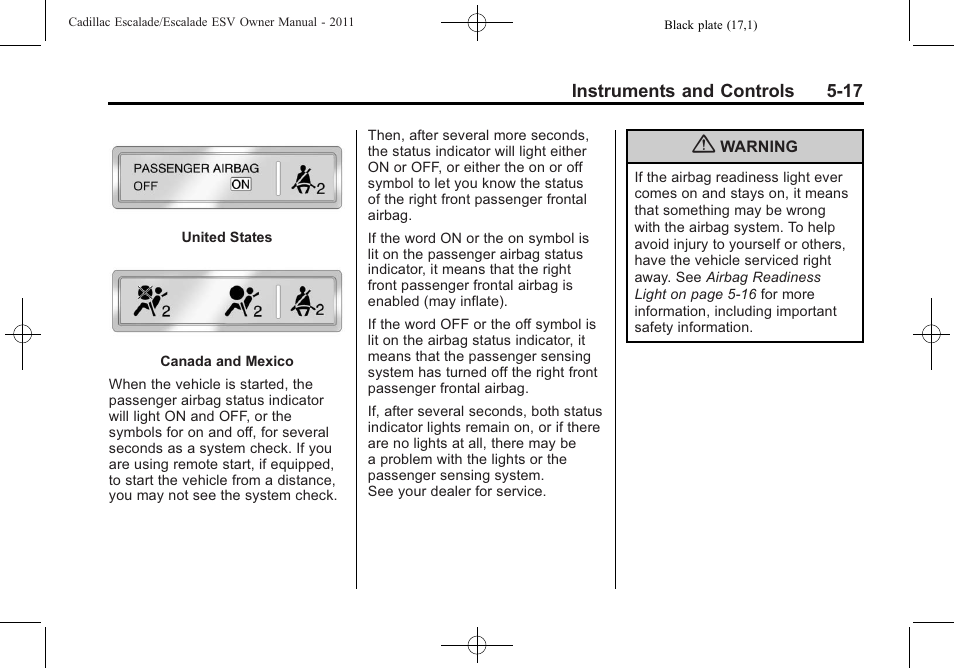 Cadillac 2011 Escalade ESV User Manual | Page 155 / 558