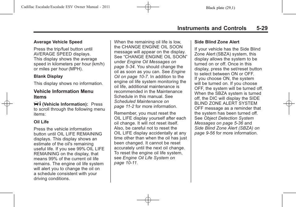 Cadillac 2011 Escalade ESV User Manual | Page 167 / 558