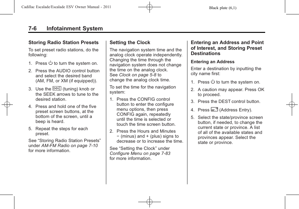 Cadillac 2011 Escalade ESV User Manual | Page 212 / 558