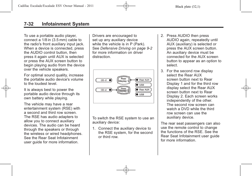 32 infotainment system | Cadillac 2011 Escalade ESV User Manual | Page 238 / 558