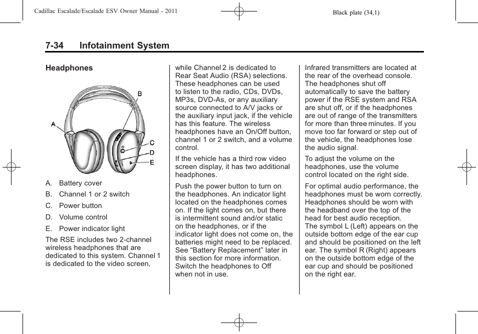 34 infotainment system | Cadillac 2011 Escalade ESV User Manual | Page 240 / 558