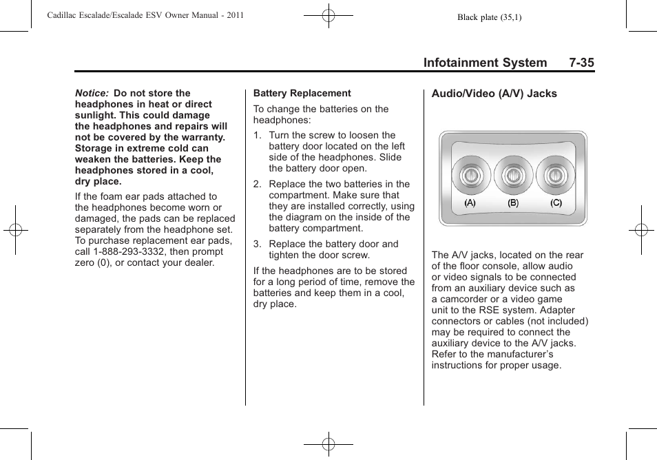 Infotainment system 7-35 | Cadillac 2011 Escalade ESV User Manual | Page 241 / 558