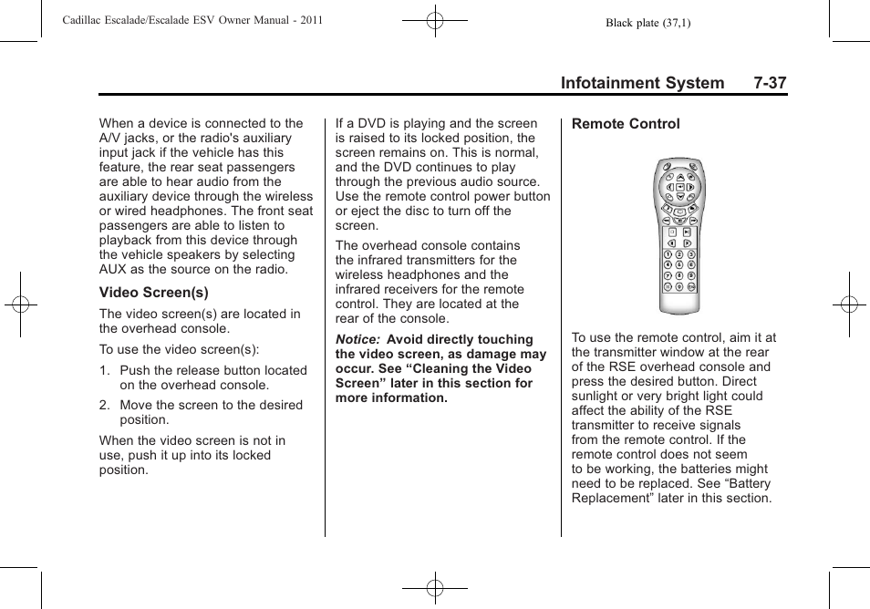 Infotainment system 7-37 | Cadillac 2011 Escalade ESV User Manual | Page 243 / 558