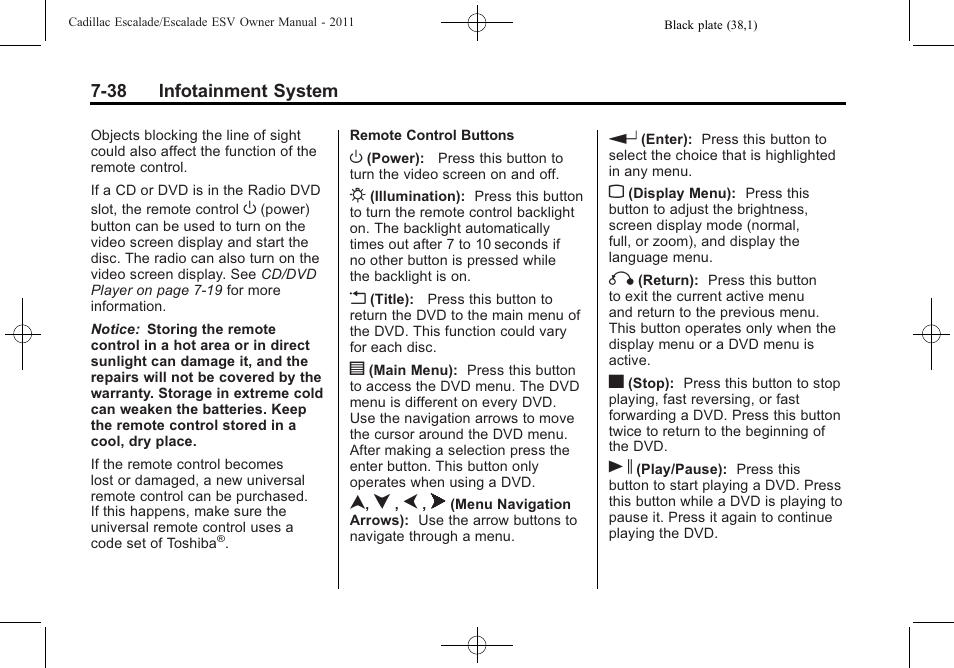 Cadillac 2011 Escalade ESV User Manual | Page 244 / 558