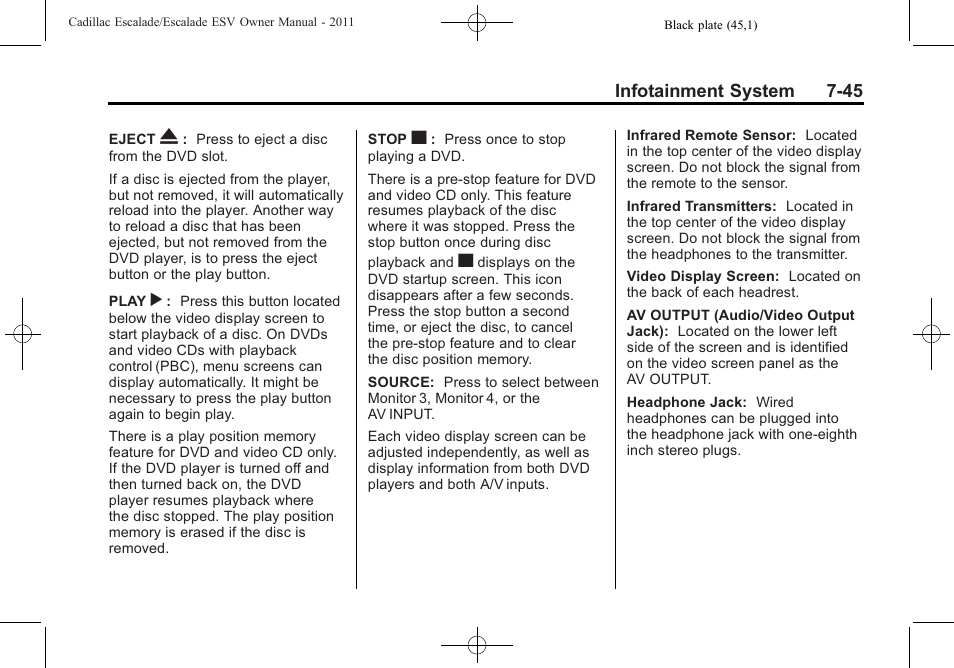 Cadillac 2011 Escalade ESV User Manual | Page 251 / 558