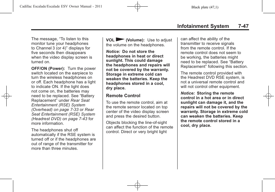 Cadillac 2011 Escalade ESV User Manual | Page 253 / 558