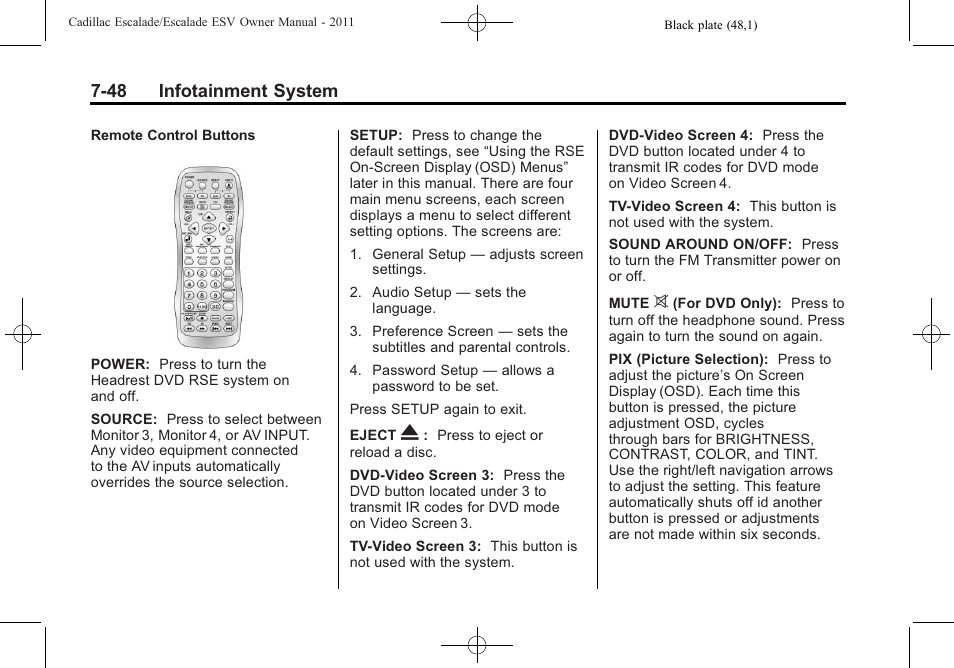 48 infotainment system | Cadillac 2011 Escalade ESV User Manual | Page 254 / 558