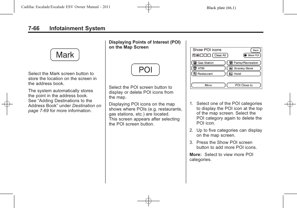 66 infotainment system | Cadillac 2011 Escalade ESV User Manual | Page 272 / 558