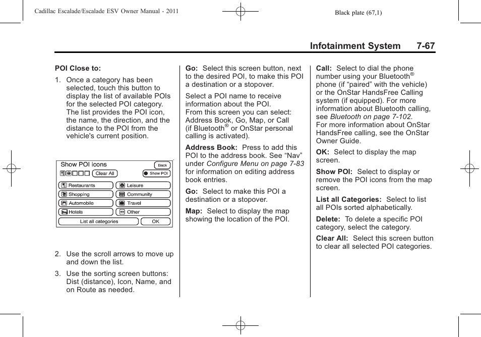 Infotainment system 7-67 | Cadillac 2011 Escalade ESV User Manual | Page 273 / 558