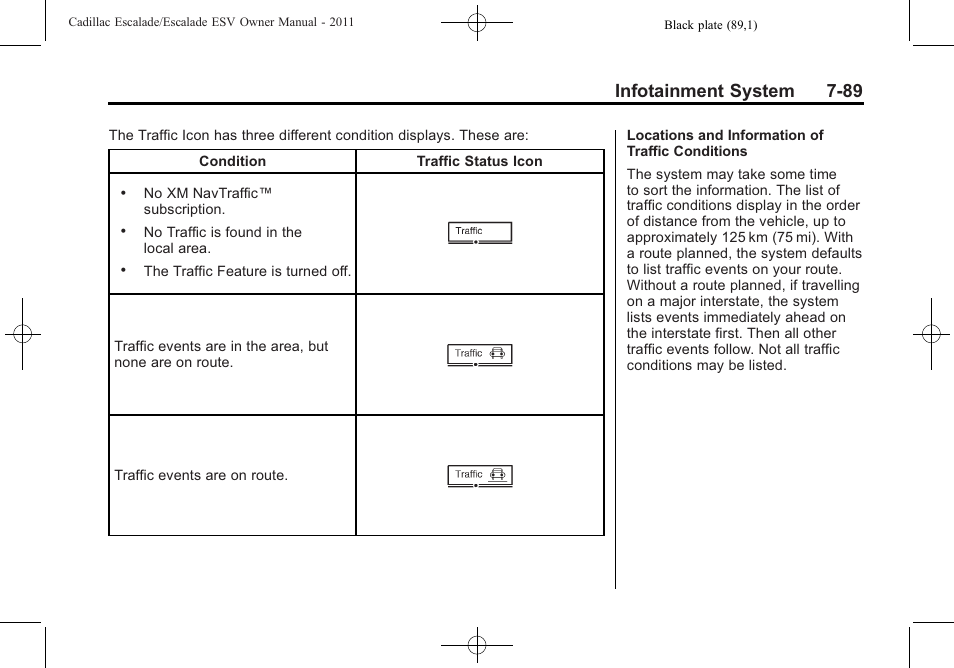 Infotainment system 7-89 | Cadillac 2011 Escalade ESV User Manual | Page 295 / 558