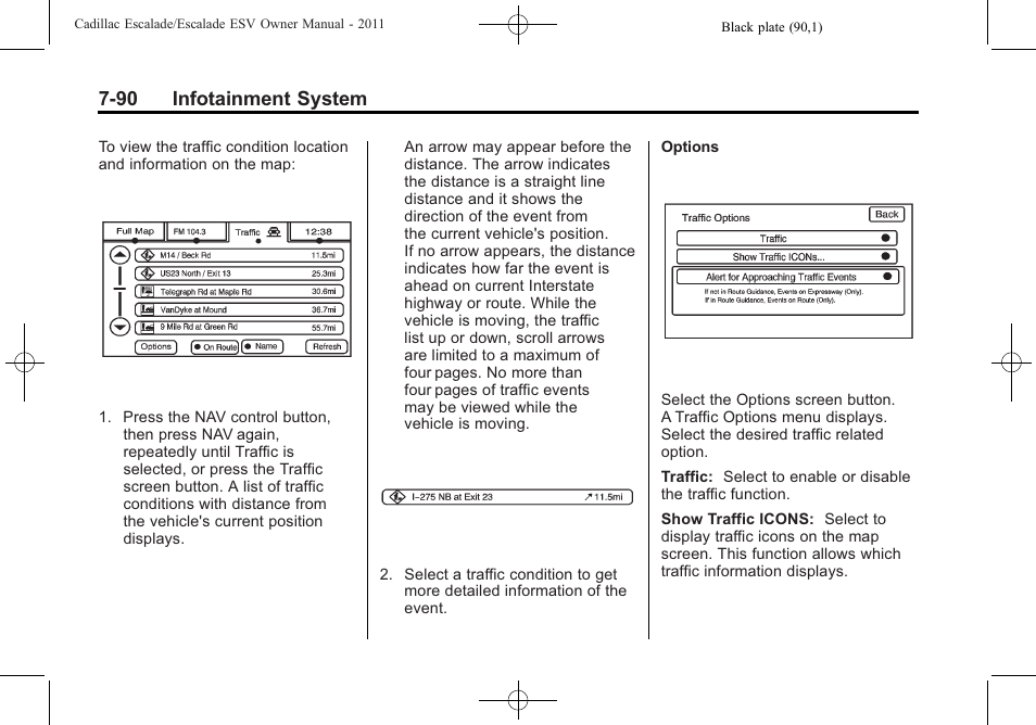 90 infotainment system | Cadillac 2011 Escalade ESV User Manual | Page 296 / 558