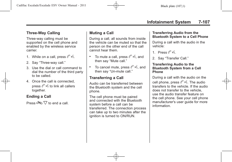 Cadillac 2011 Escalade ESV User Manual | Page 313 / 558