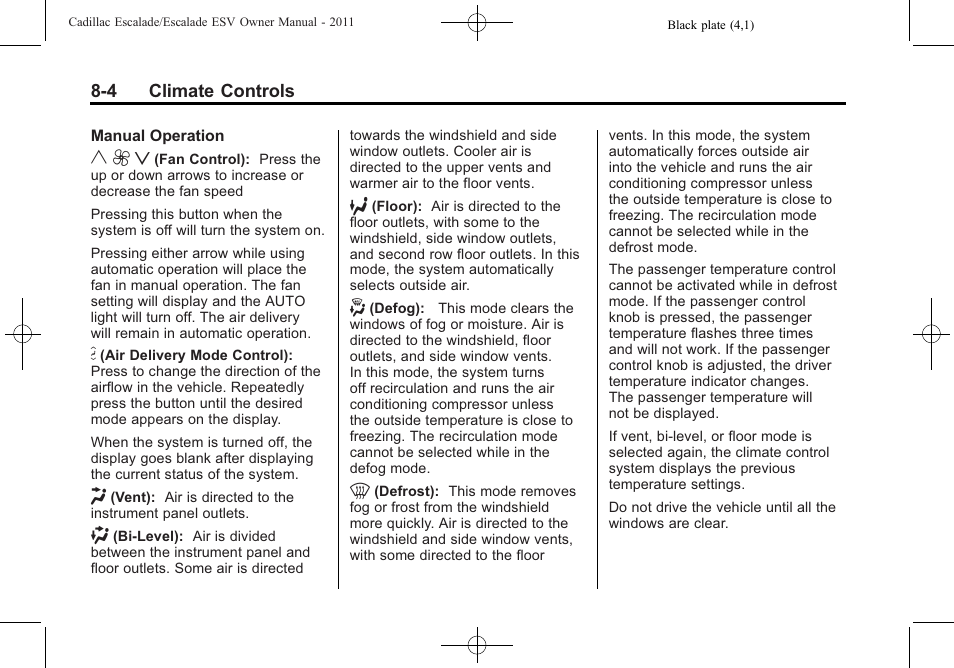 Y 9 z | Cadillac 2011 Escalade ESV User Manual | Page 318 / 558