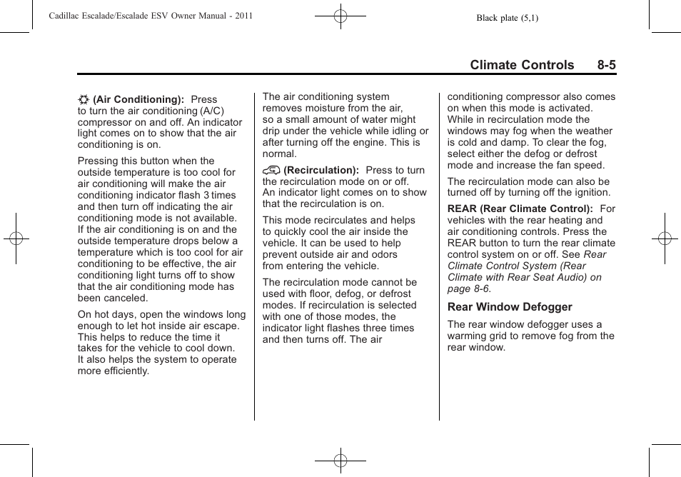 Cadillac 2011 Escalade ESV User Manual | Page 319 / 558