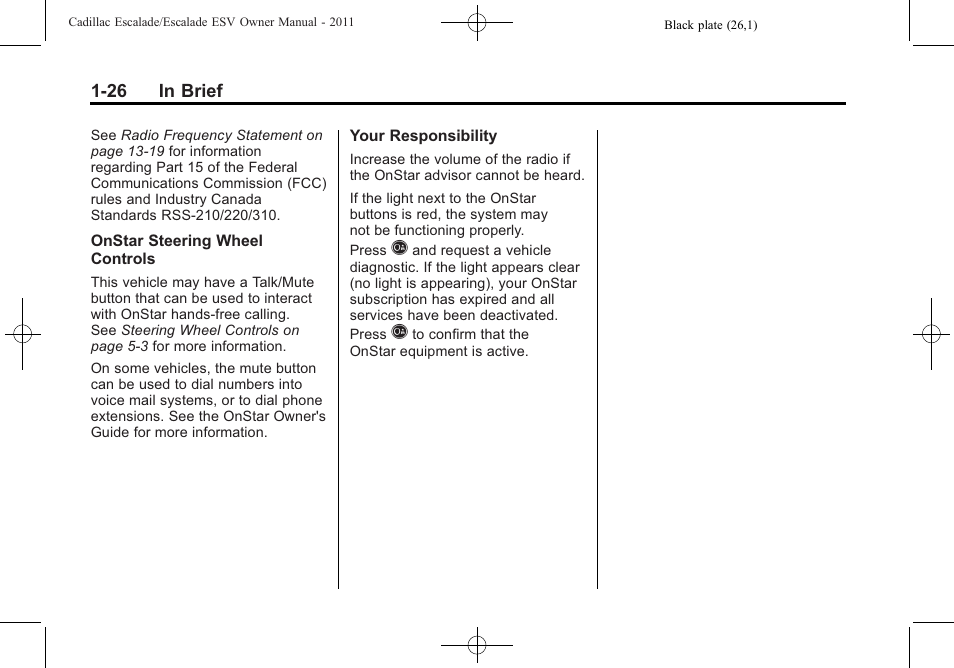 Cadillac 2011 Escalade ESV User Manual | Page 32 / 558