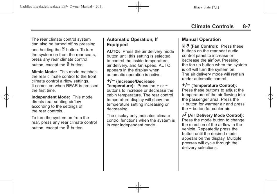 Cadillac 2011 Escalade ESV User Manual | Page 321 / 558