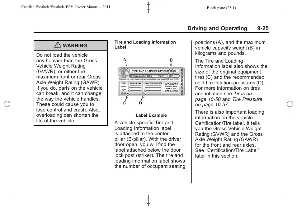 Cadillac 2011 Escalade ESV User Manual | Page 347 / 558