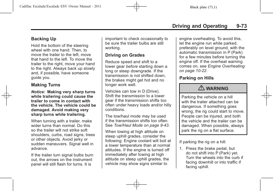 Cadillac 2011 Escalade ESV User Manual | Page 395 / 558