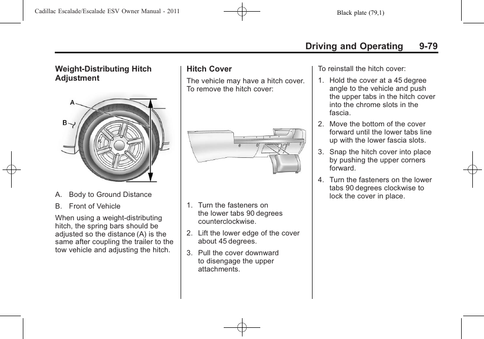 Driving and operating 9-79 | Cadillac 2011 Escalade ESV User Manual | Page 401 / 558