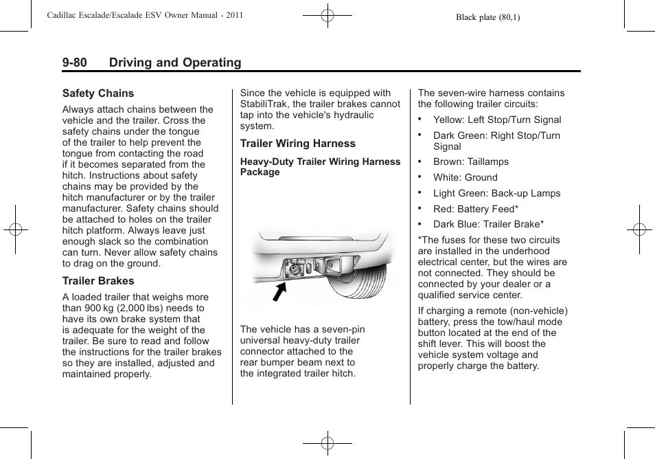 80 driving and operating | Cadillac 2011 Escalade ESV User Manual | Page 402 / 558