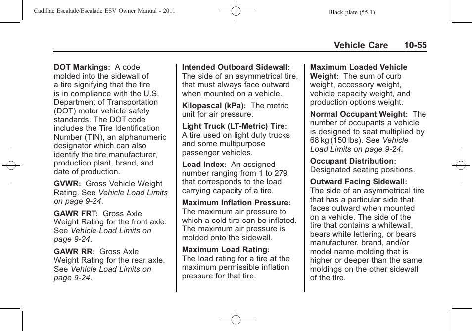 Cadillac 2011 Escalade ESV User Manual | Page 459 / 558