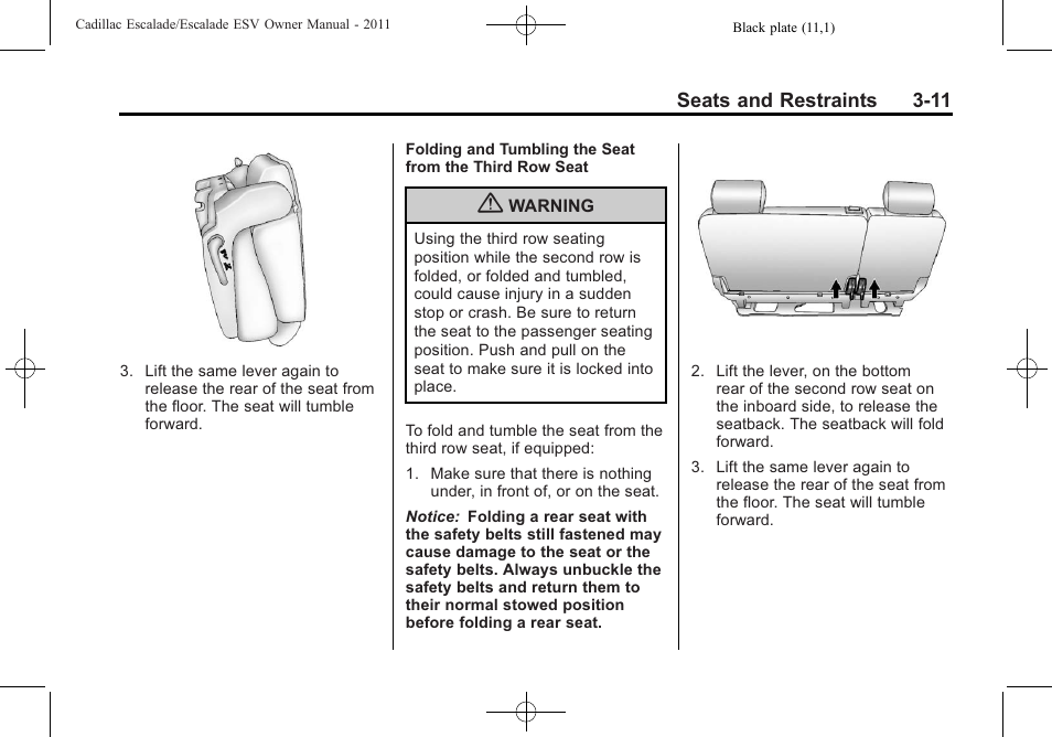 Cadillac 2011 Escalade ESV User Manual | Page 67 / 558