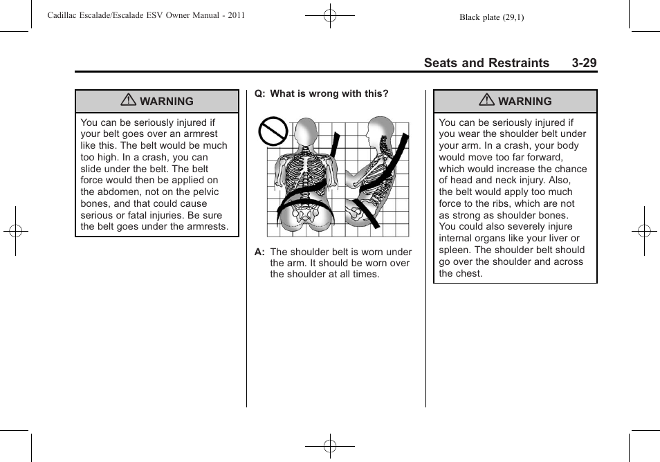 Cadillac 2011 Escalade ESV User Manual | Page 85 / 558