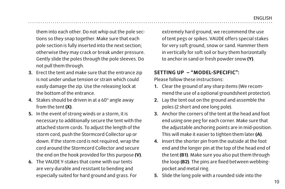 VAUDE Lizard GUL 1P User Manual | Page 17 / 67