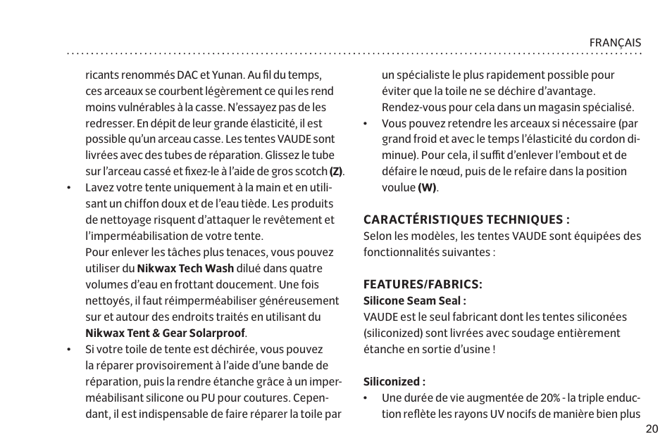 VAUDE Lizard GUL 1P User Manual | Page 27 / 67